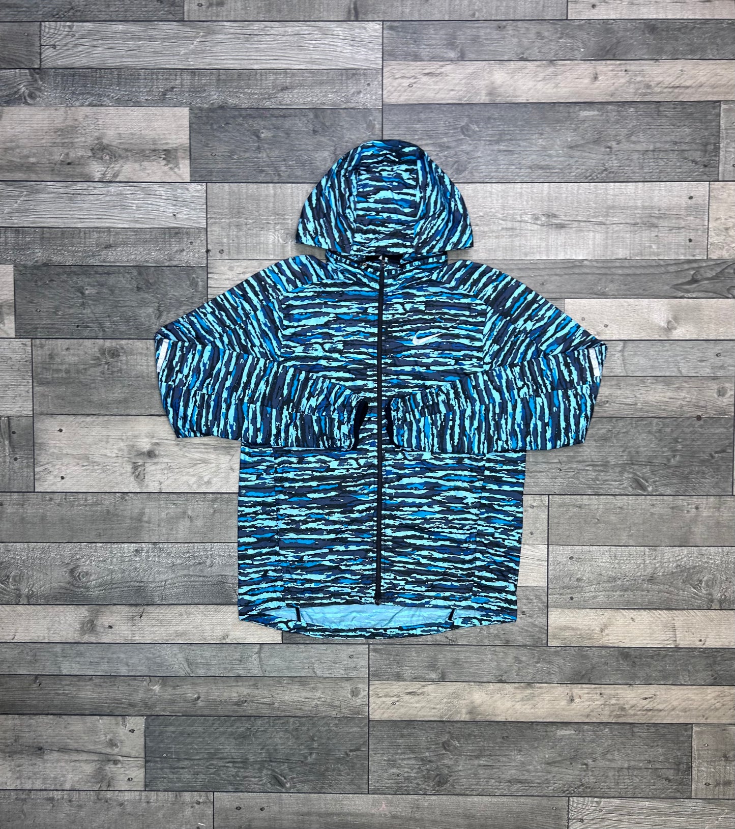 Nike Blue Camo Windbreaker